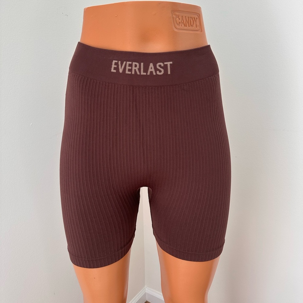 Everlast Chocolate Ribbed Shorts - Picture 3 of 4